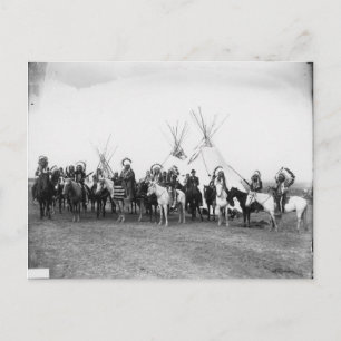 Vintages Portrait eines nativen Amerikanischen Ure Postkarte
