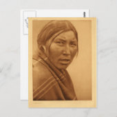 Vintages Portrait eines nativen Amerikanischen Ure Postkarte (Vorne/Hinten)