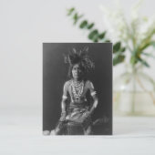 Vintages Portrait eines nativen Amerikanischen Ure Postkarte (Stehend Vorderseite)