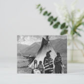 Vintages Portrait eines nativen Amerikanischen Ure Postkarte (Stehend Vorderseite)