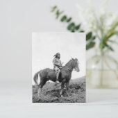 Vintages Portrait eines nativen Amerikanischen Ure Postkarte (Stehend Vorderseite)