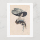 Vintages Portrait. Postkarte (Vorderseite)