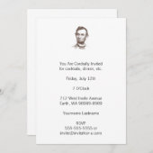 Vintages Portrait von Abraham Lincoln Einladung (Vorne/Hinten)