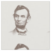 Vintages Portrait von Abraham Lincoln Stoff (Nahaufnahme)