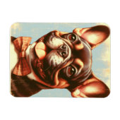 Vintages Portrait von Bulldog Magnet (Horizontal)