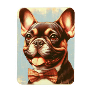 Vintages Portrait von Bulldog Magnet