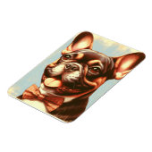 Vintages Portrait von Bulldog Magnet (Linke Seite)