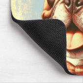 Vintages Portrait von Bulldog Mousepad (Ecke)