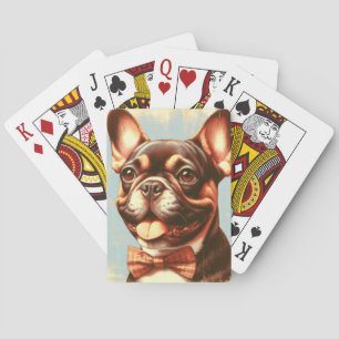 Vintages Portrait von Bulldog Spielkarten