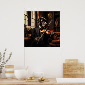 Vintages Portrait von Violine Poster (Küche)