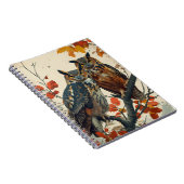 Vintages Portrait von zwei Owls Notizblock (Rechte Seite)