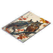 Vintages Portrait von zwei Owls Notizblock (Linke Seite)