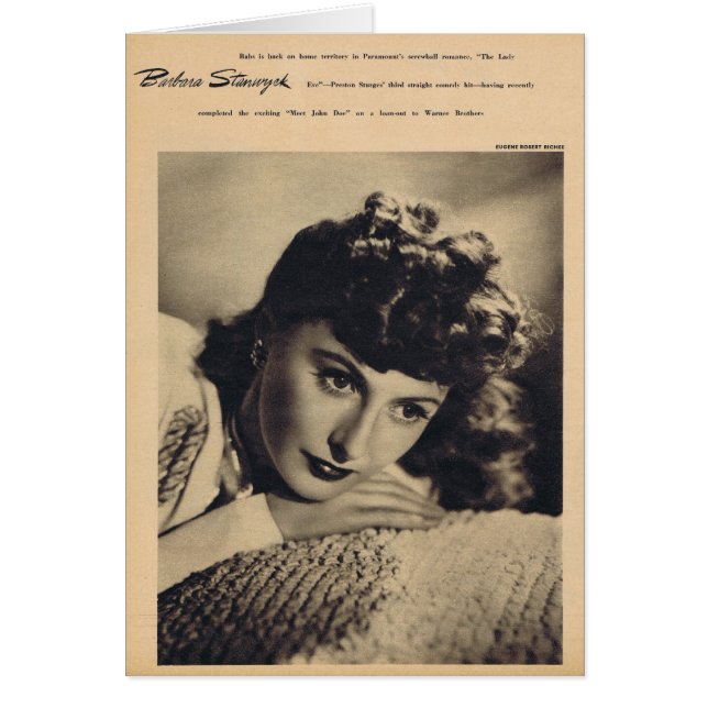 Vintages Porträt Barbaras Stanwyck (Vorne)