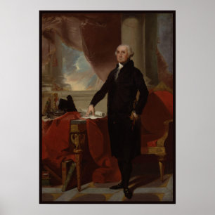 Vintages Porträt des Präsidenten George Washington Poster