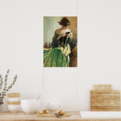 Vintages Porträtmalerei Frauen im klassischen Stil Poster (Küche)