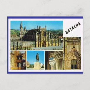 Vintages Portugal Batalha, kaiserlicher Palast Postkarte