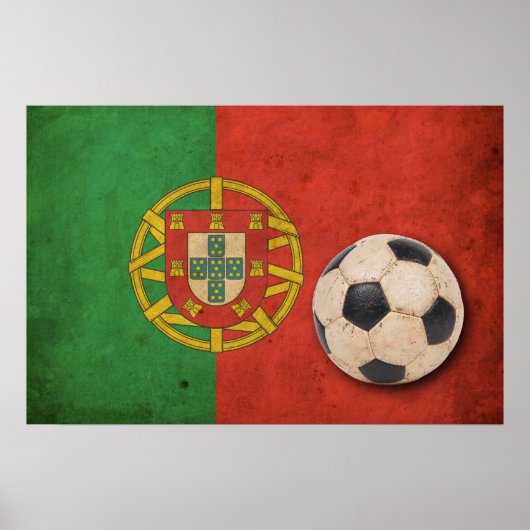 Vintages Portugal Fußball Poster (Vorne)