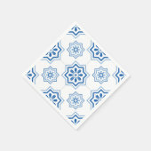 Vintages portugiesisches Azulejo BLAUE Tile Muster Serviette (Ecke)