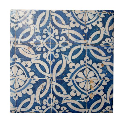 Vintages portugiesisches azulejo fliese (Vorderseite)