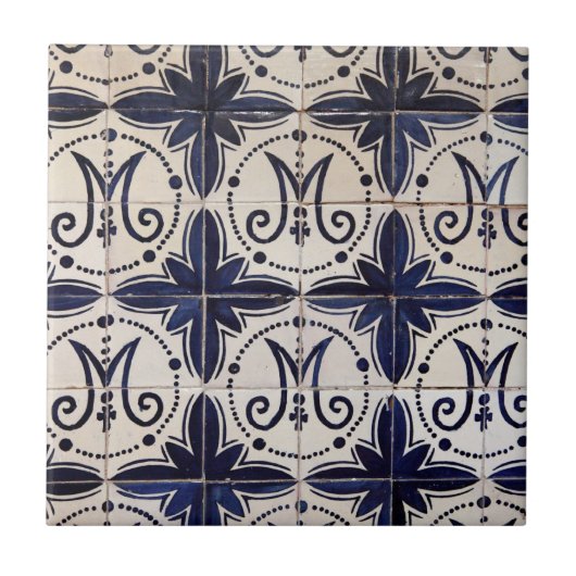 Vintages portugiesisches azulejo fliese (Vorderseite)