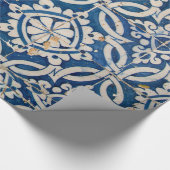 Vintages portugiesisches azulejo geschenkpapier (Ecke)