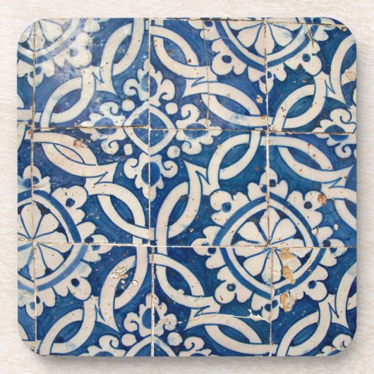 Vintages portugiesisches azulejo getränkeuntersetzer (Vorderseite)