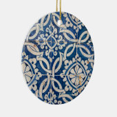 Vintages portugiesisches Azulejo Keramik Ornament (Rechts)