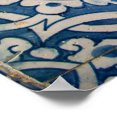 Vintages portugiesisches Azulejo Poster (Ecke)