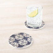 Vintages portugiesisches azulejo sandstein untersetzer (Seite)