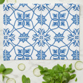 Vintages portugiesisches Azulejo-Talmuster Handtuch (Gefaltet)