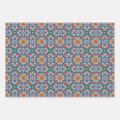 Vintages portugiesisches Azulejos-Muster Geschenkpapier Set (Vorderseite)