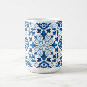 Vintages portugiesisches Blaues Azulejos-Baumuster Kaffeetasse (Mittel)