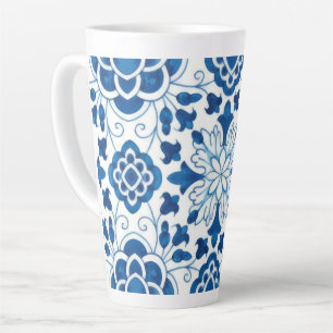 Vintages portugiesisches Blaues Azulejos-Baumuster Milchtasse