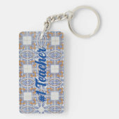 Vintages Portugiesisches Tile #1 Schlüsselkette fü Schlüsselanhänger (Rückseite)