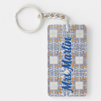 Vintages Portugiesisches Tile #1 Schlüsselkette fü Schlüsselanhänger
