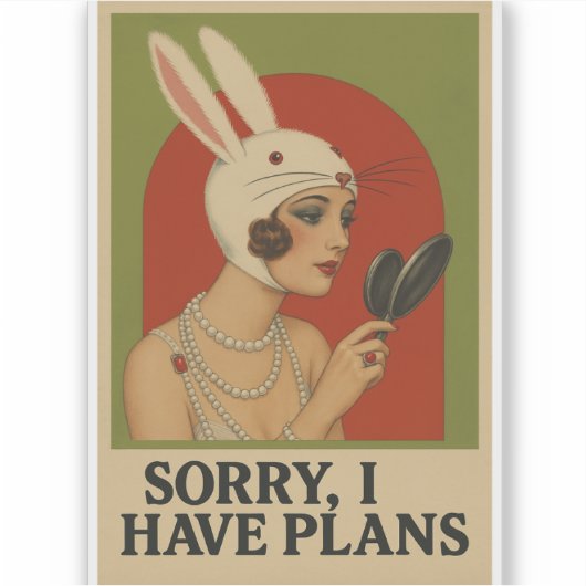 Vintages Poster Aufkleber (Vorderseite)