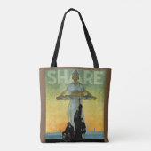 Vintages Poster aus dem Weltkrieg Tasche (Rückseite)