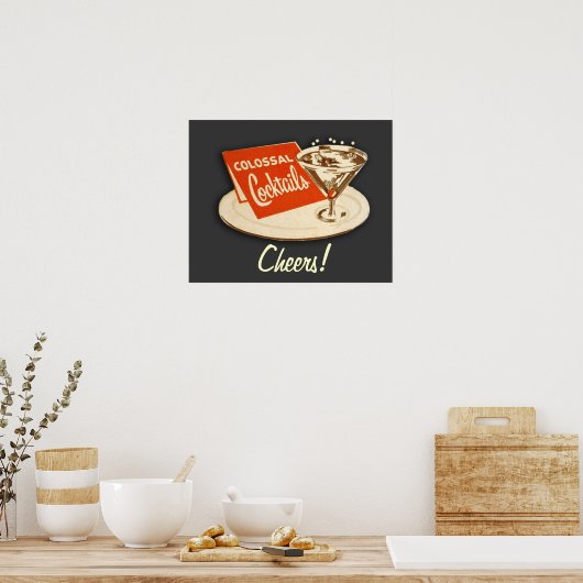 Vintages Poster "Cocktails" (Küche)