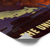 Vintages Poster der Alliierten Flaggen des Zweiten (Ecke)