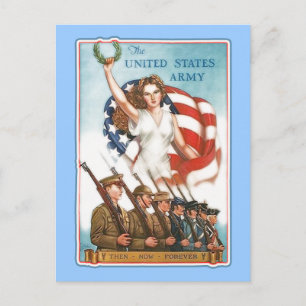 Vintages Poster der Armee mit Lady Liberty Tshirts Postkarte