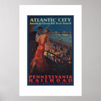 Vintages Poster der Atlantikstadt Pennsylvania Eis