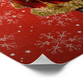 Vintages Poster der Santa Holding-Mitarbeiter (Ecke)