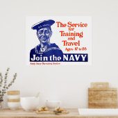Vintages Poster der US-Marine (Küche)