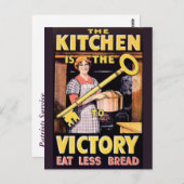 Vintages Poster des Ersten Weltkriegs Postkarte (Vorne/Hinten)