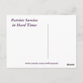 Vintages Poster des Ersten Weltkriegs Postkarte (Rückseite)