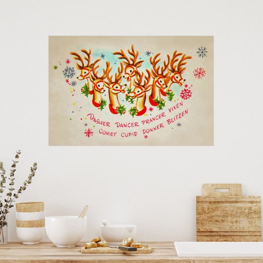 Vintages Poster des Weihnachtsmanns (Küche)