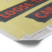 Vintages Poster des Zweiten Weltkriegs. (Ecke)