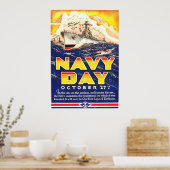 Vintages Poster des Zweiten Weltkriegs der Marine (Küche)