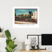 Vintages Poster für die Lokomotive (Heimbüro)