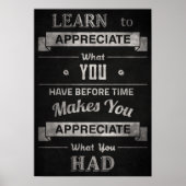Vintages Poster "Learn to Apprecive" (Vorne)